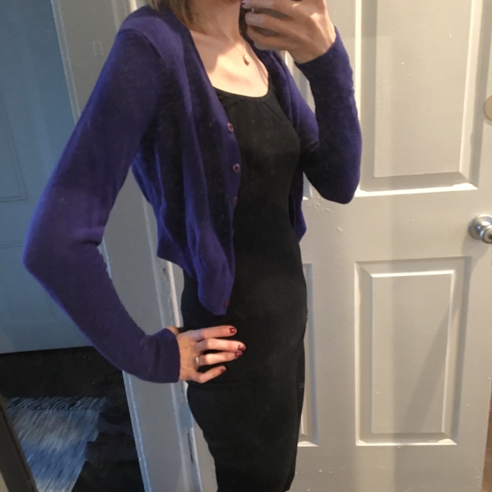 Cropped cashmere cardigan